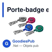 Porte-badge en plastique Eric - Miniature 5