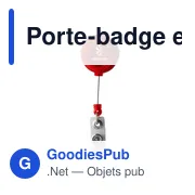 Porte-badge en plastique Eric - Miniature 6
