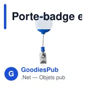 Porte-badge en plastique Eric - Miniature 7