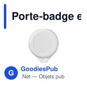 Porte-badge en plastique personnalisable avec logo - Julius - Miniature 1