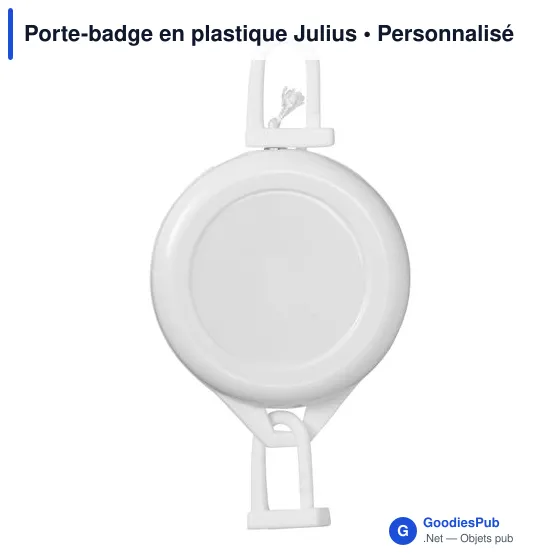 Porte-badge en plastique personnalisable avec logo - Julius - Image 1