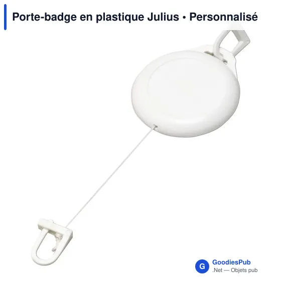 Porte-badge en plastique personnalisable avec logo - Julius - Image 2