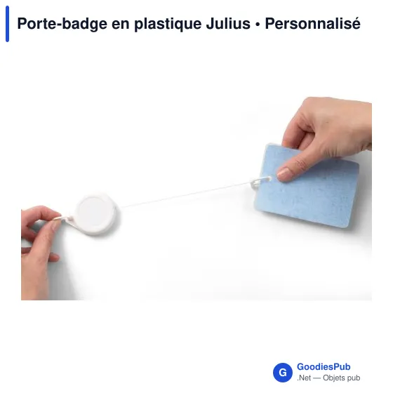 Porte-badge en plastique personnalisable avec logo - Julius - Image 4