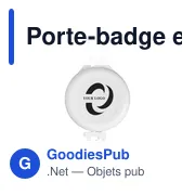 Porte-badge en plastique personnalisable avec logo - Julius - Miniature 5