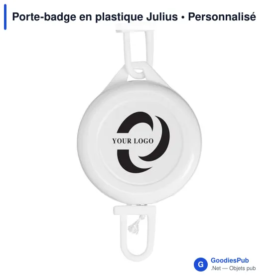 Porte-badge en plastique personnalisable avec logo - Julius - Image 5