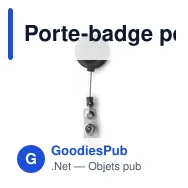 Porte-badge personnalisable avec logo - Modèle KV2D3D - Miniature 1