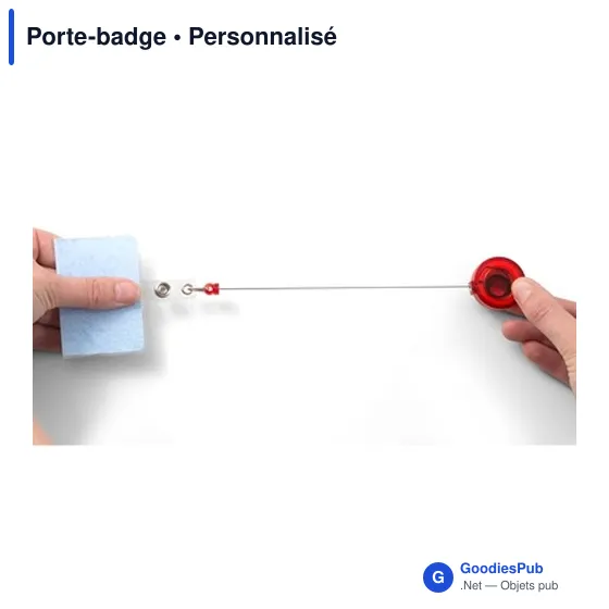 Porte-badge personnalisable avec logo - Modèle KV2D3D - Image 2