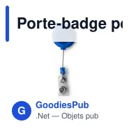 Porte-badge personnalisable avec logo - Modèle KV2D3D - Miniature 3