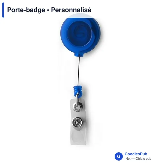 Porte-badge personnalisable avec logo - Modèle KV2D3D - Image 3