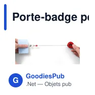 Porte-badge personnalisable avec logo - Modèle KV2D3D - Miniature 4