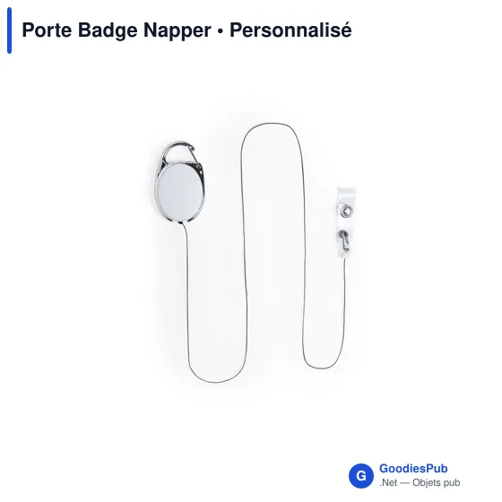 Porte Badge personnalisable Napper avec logo - Accessoire séminaire - Image 2