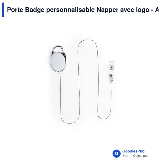 Porte Badge personnalisable Napper avec logo - Accessoire séminaire - Image 11