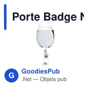 Porte Badge personnalisable Napper avec logo - Accessoire séminaire - Miniature 5