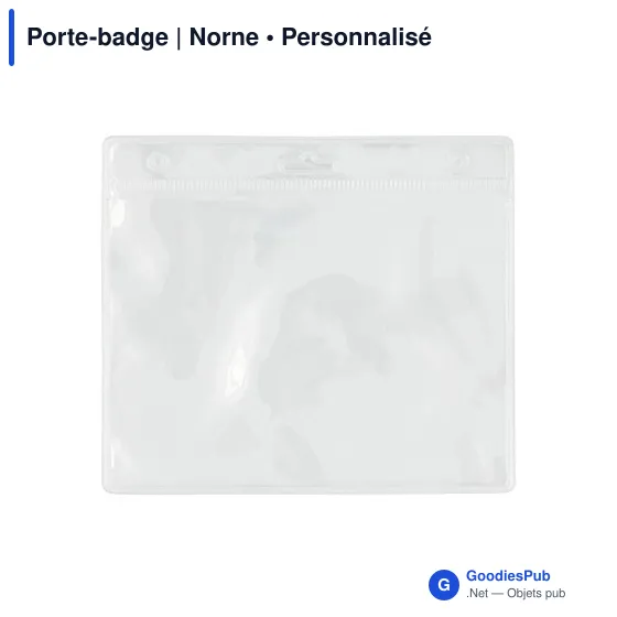 Porte-badge personnalisable en PVC avec logo - Norne - Image 1