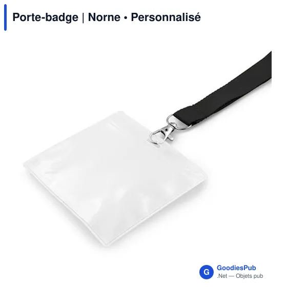 Porte-badge personnalisable en PVC avec logo - Norne - Image 3