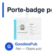 Porte-badge personnalisable en PVC avec logo - Norne - Miniature 4