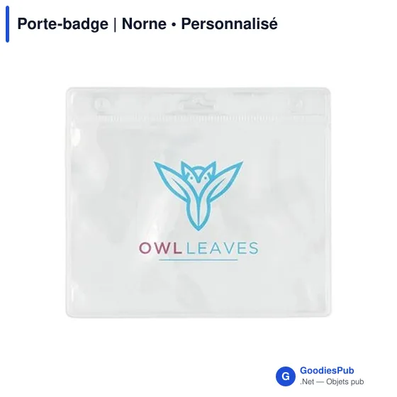Porte-badge personnalisable en PVC avec logo - Norne - Image 5