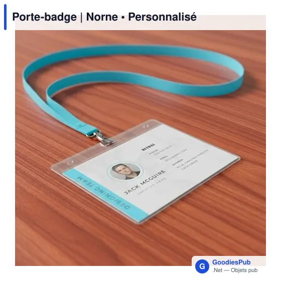 Porte-badge personnalisable en PVC avec logo - Norne - Image 6