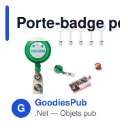 Porte-badge personnalisable en ABS transparent coloré avec logo - Doming - Miniature 1
