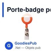 Porte-badge personnalisable en ABS transparent coloré avec logo - Doming - Miniature 2