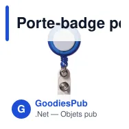 Porte-badge personnalisable en ABS transparent coloré avec logo - Doming - Miniature 3