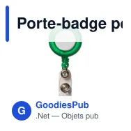 Porte-badge personnalisable en ABS transparent coloré avec logo - Doming - Miniature 4