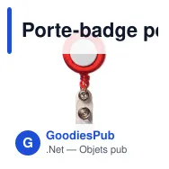 Porte-badge personnalisable en ABS transparent coloré avec logo - Doming - Miniature 5