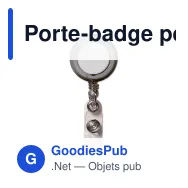 Porte-badge personnalisable en ABS transparent coloré avec logo - Doming - Miniature 6