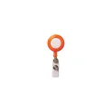 Variante Transparent Orange - Porte-badge personnalisable en ABS transparent coloré avec logo - Doming