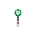 Variante Transparent vert - Porte-badge personnalisable en ABS transparent coloré avec logo - Doming