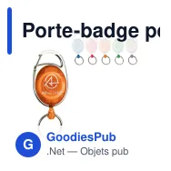 Porte-badge personnalisable en ABS givré avec logo - Finition givrée 5 coloris - Miniature 1