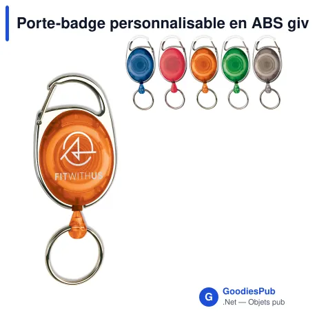 Porte-badge personnalisable en ABS givré avec logo - Finition givrée 5 coloris