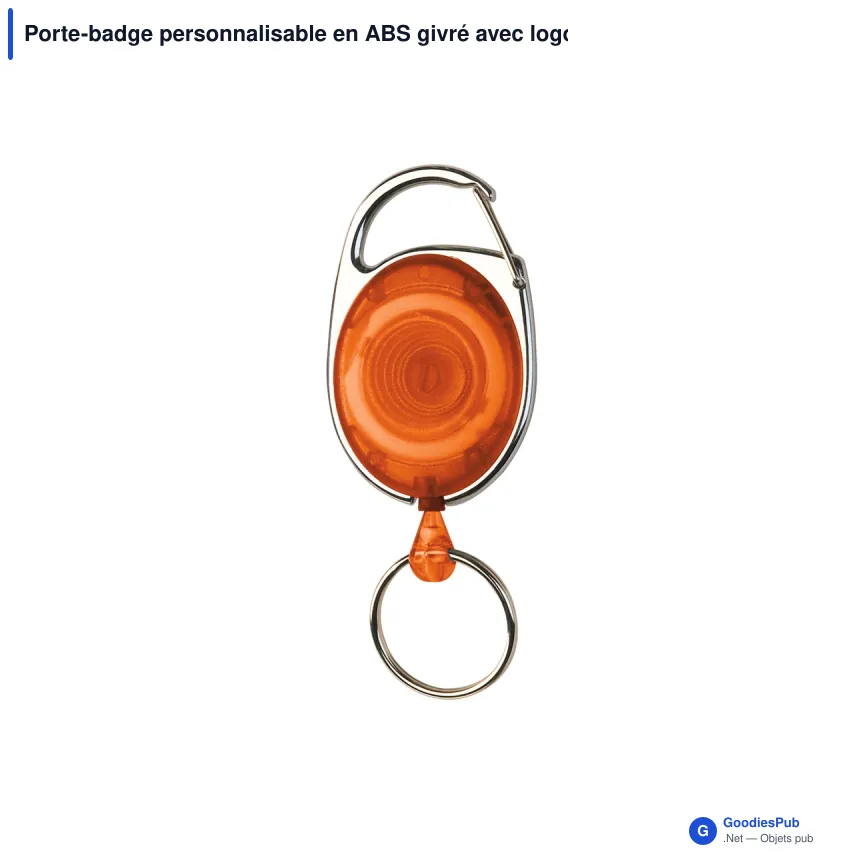 Porte-badge personnalisable en ABS givré avec logo - Finition givrée 5 coloris - Image 2