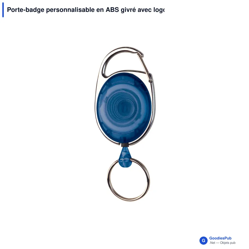 Porte-badge personnalisable en ABS givré avec logo - Finition givrée 5 coloris - Image 3