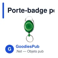 Porte-badge personnalisable en ABS givré avec logo - Finition givrée 5 coloris - Miniature 4