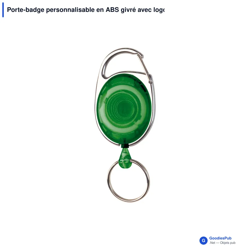 Porte-badge personnalisable en ABS givré avec logo - Finition givrée 5 coloris - Image 4