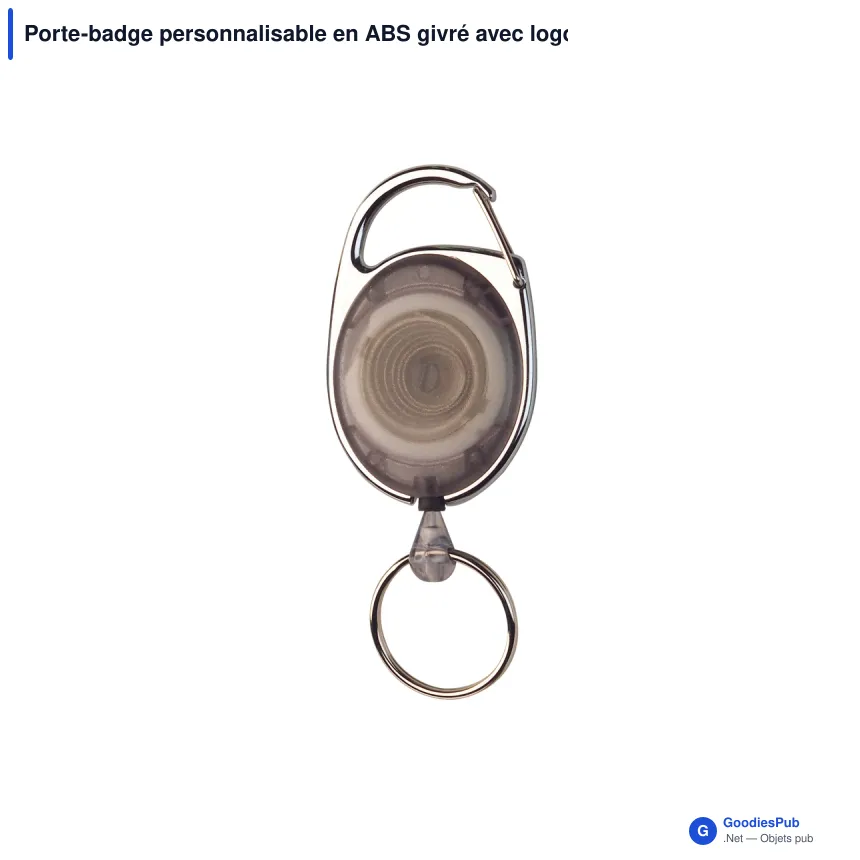 Porte-badge personnalisable en ABS givré avec logo - Finition givrée 5 coloris - Image 5
