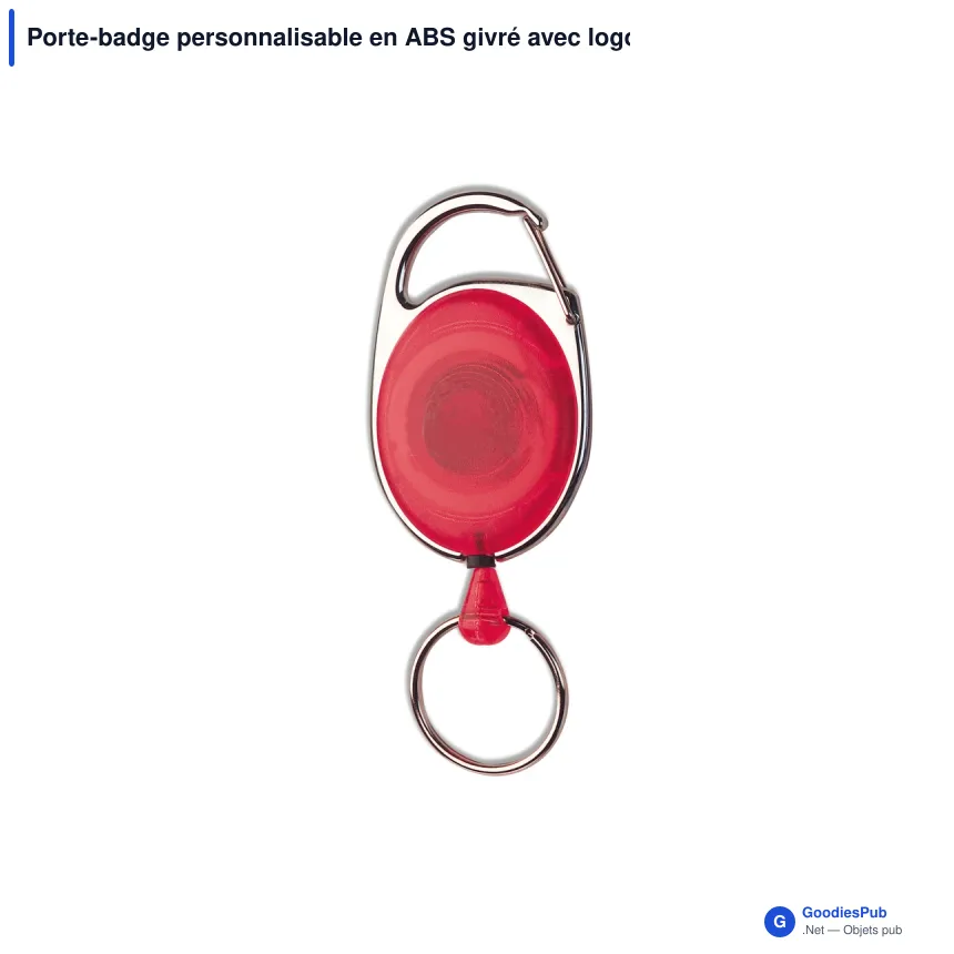 Porte-badge personnalisable en ABS givré avec logo - Finition givrée 5 coloris - Image 6