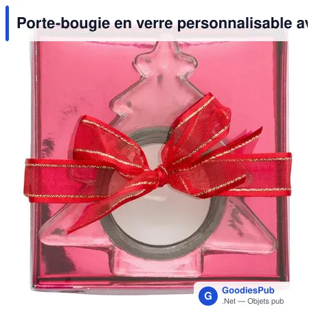 Porte-bougie en verre personnalisable avec logo - Casey