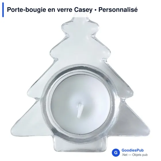 Porte-bougie en verre personnalisable avec logo - Casey - Image 2