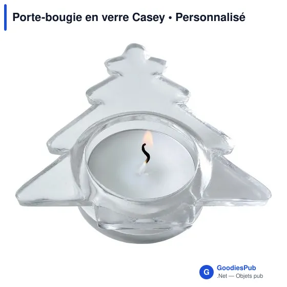 Porte-bougie en verre personnalisable avec logo - Casey - Image 3