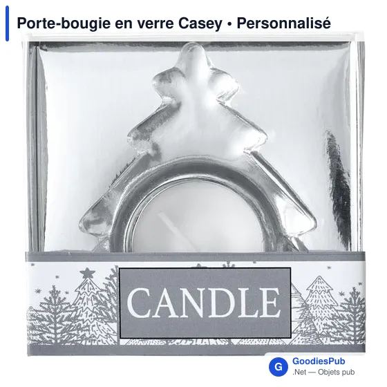 Porte-bougie en verre personnalisable avec logo - Casey - Image 4