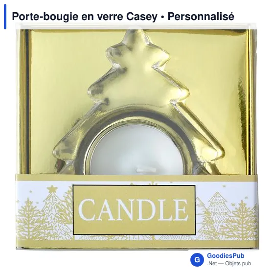 Porte-bougie en verre personnalisable avec logo - Casey - Image 6