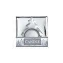 Variante argenté - Porte-bougie en verre personnalisable avec logo - Casey