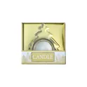 Variante doré - Porte-bougie en verre personnalisable avec logo - Casey