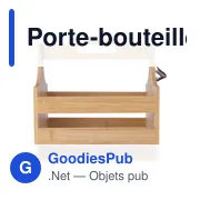 Porte-bouteille en bambou personnalisable avec logo - Hans - Miniature 1