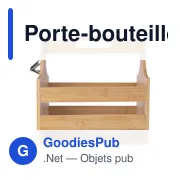 Porte-bouteille en bambou personnalisable avec logo - Hans - Miniature 5