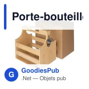 Porte-bouteille en bambou personnalisable avec logo - Hans - Miniature 6