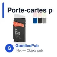 Porte-cartes pour smartphone personnalisable en silicone avec logo - 6 coloris - Miniature 1