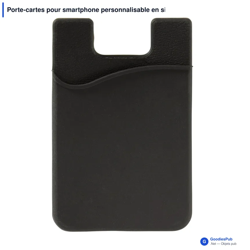 Porte-cartes pour smartphone personnalisable en silicone avec logo - 6 coloris - Image 2